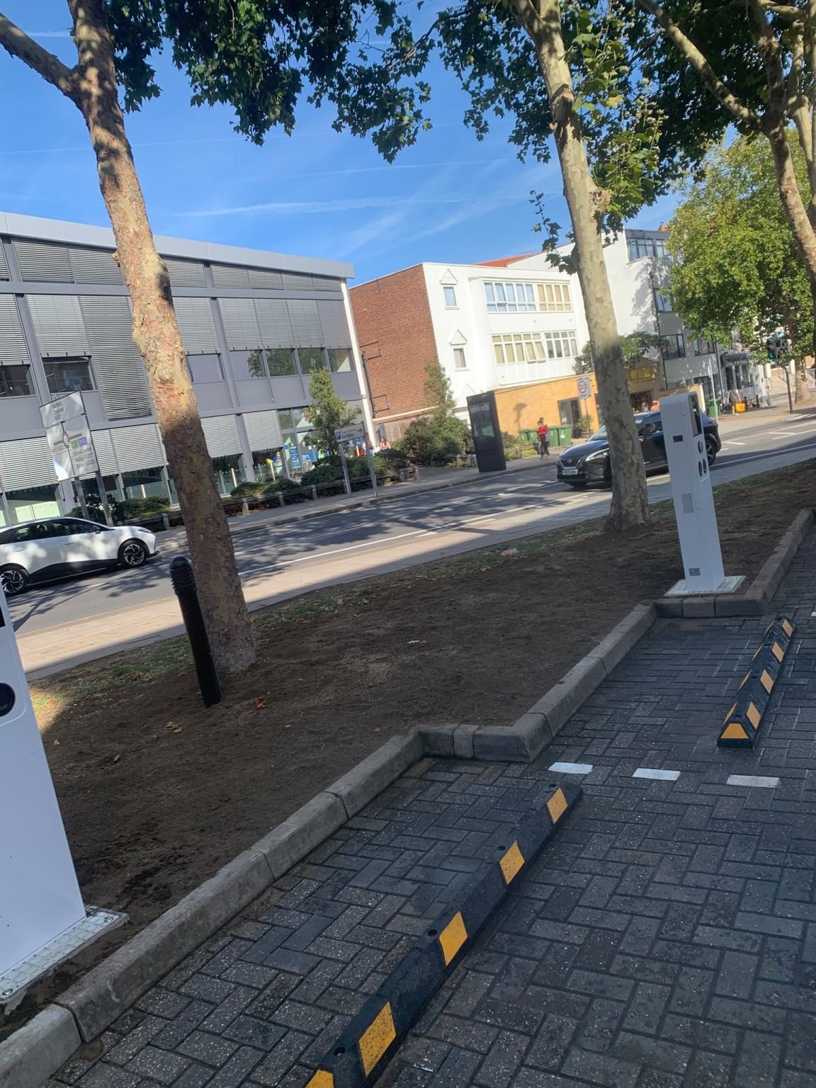 EV charging units and marked bays